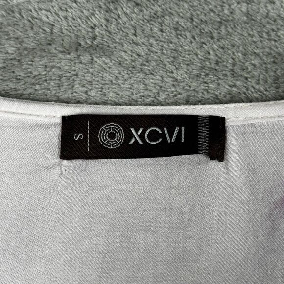 XCVI Shirt Women Small Purple Brown Tie Dye Lightweight Casual Basic Boho Hippie - Picture 5 of 8